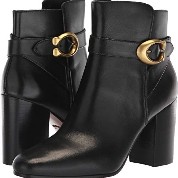 Coach Delaney Signature Buckle Heeled Boot - Picture 2 of 9